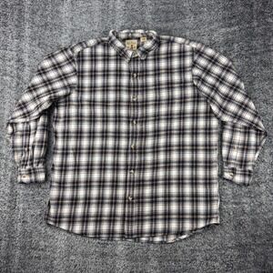 Red Head Men's Size XXL 2XL Cotton Plaid Flannel Long Sleeve Button Up Shirt